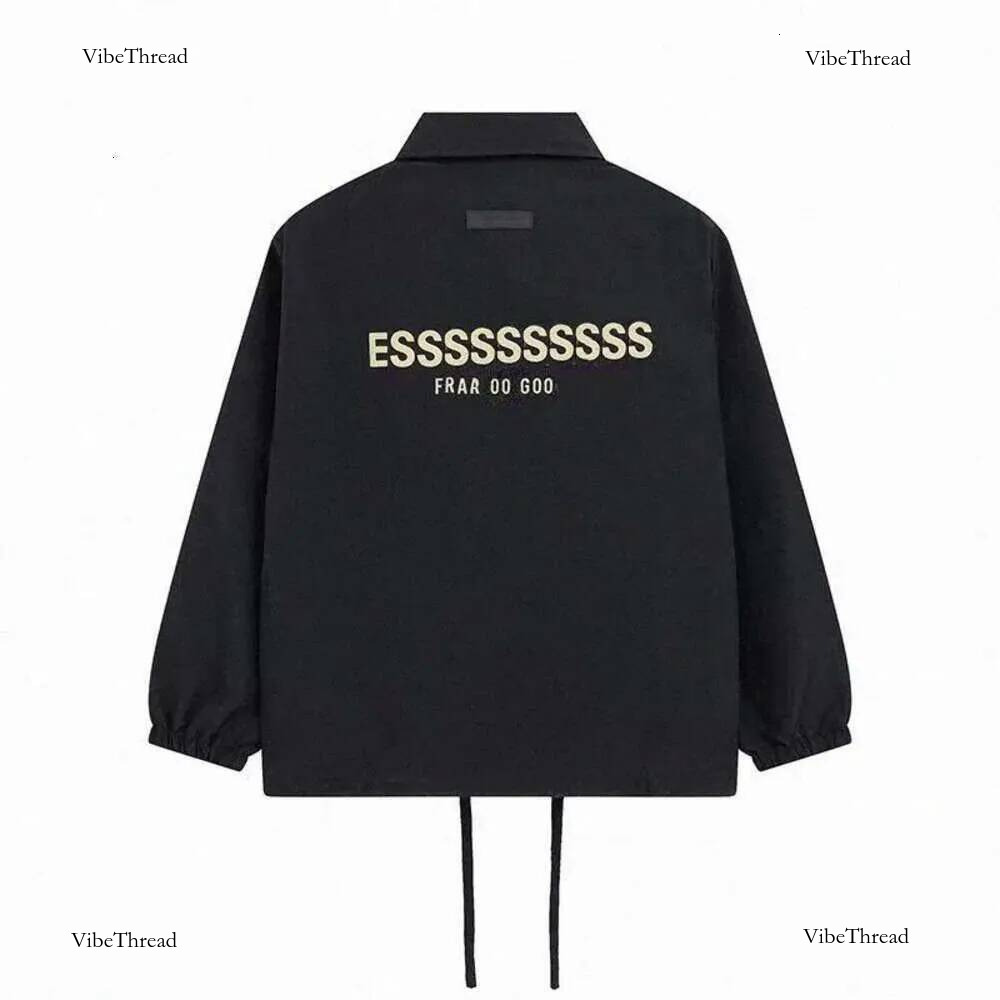 2026 Designer Men's Essential Cardigan essentials Sport Shirt Casual Printed Trench FOG Woven Women's Windproof Coat Winter Essintalss Jac