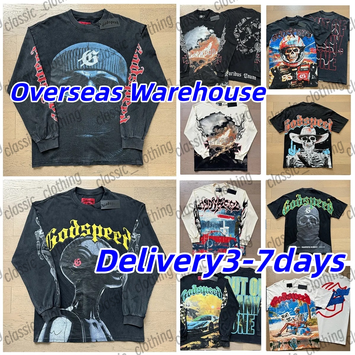Designer Shirts Gsodsped long t shirt fashion classics graphic tee tshirt mens clothes loose hip hop rock womens Good speedly Long sleeves shirt US
