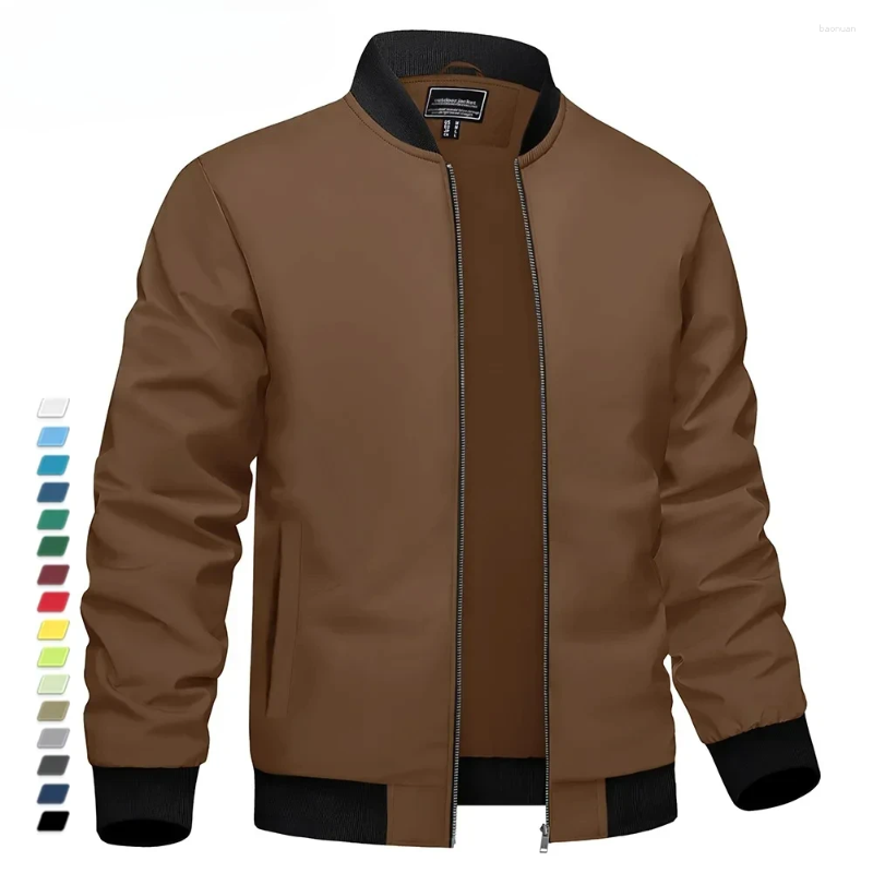 Men's Jackets 2026 Lightweight Bomber Mens Waterproof Casual Jacket Outdoor Basketball Jakcets Coats With Pocket Windbreaker 96