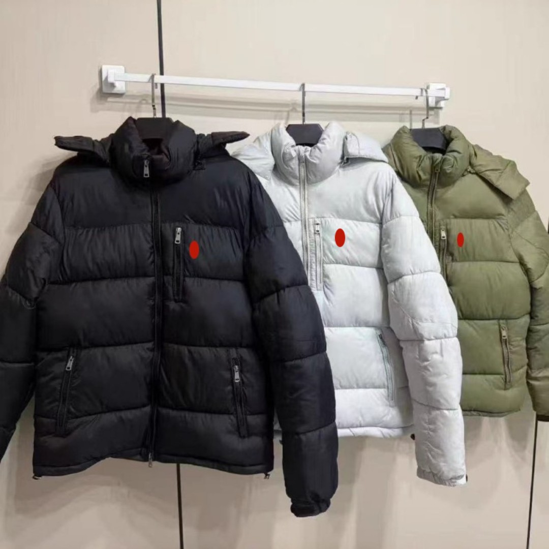 designer Mens Jacket Warm polo thick Down Parkas men clothes winter Outerwear Coat with Hood long Sleeves and Embroidered Hooded