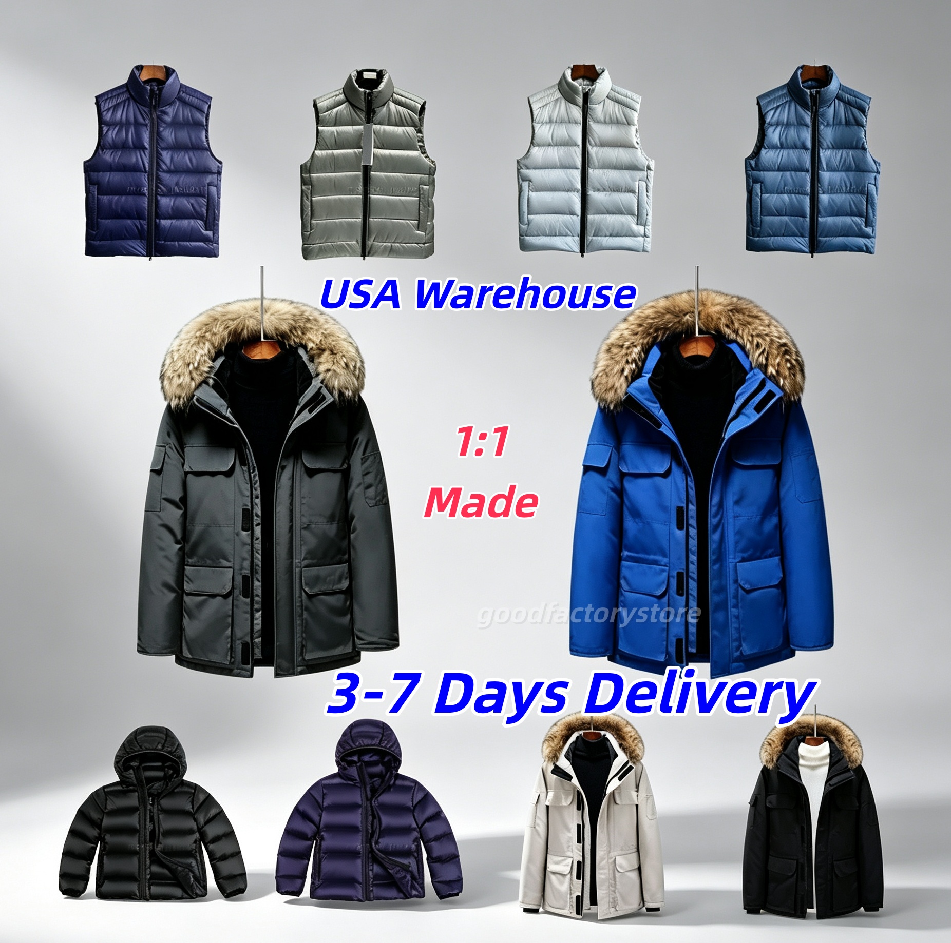 5AAA Top quality Jacket Down Coat Mens Winter Warm Designer Fur Collar Hood Parka Pocket Windbreaker Puffer Jacket