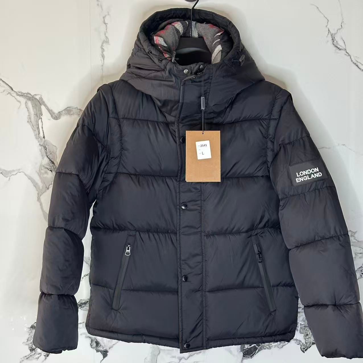 Buburry Parkas Down Jacket Designer Luxury Puffer Jacket Men Burburyness Jacket Casual Fashion Warm Zipper Up Coats Plaid Lining Thick Quilted Down