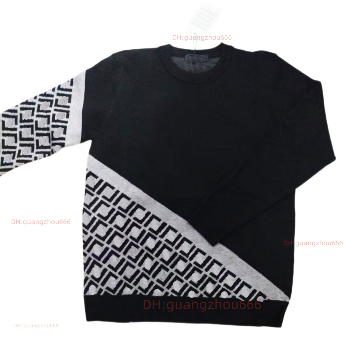 high quality designer sweater, fashion knit Men's high necked sweater round neck sweater, leisure street pullover, winter pure cotton keep warm