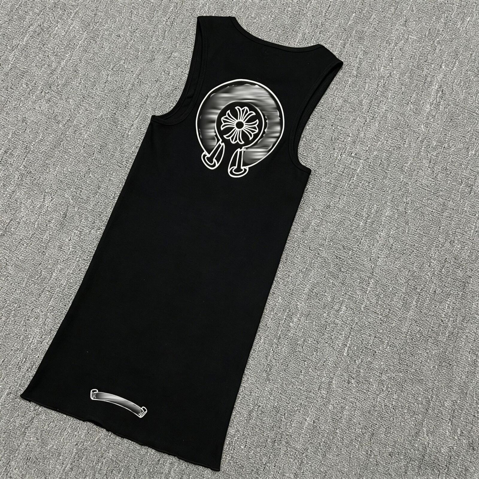 Chrome Dress Womens Crome Vest Designer Shirts Fashion Regular Cropped High Quality Slim Fit Crosses Printed Elastic Sexy Horseshoe Sanskrit Chromel