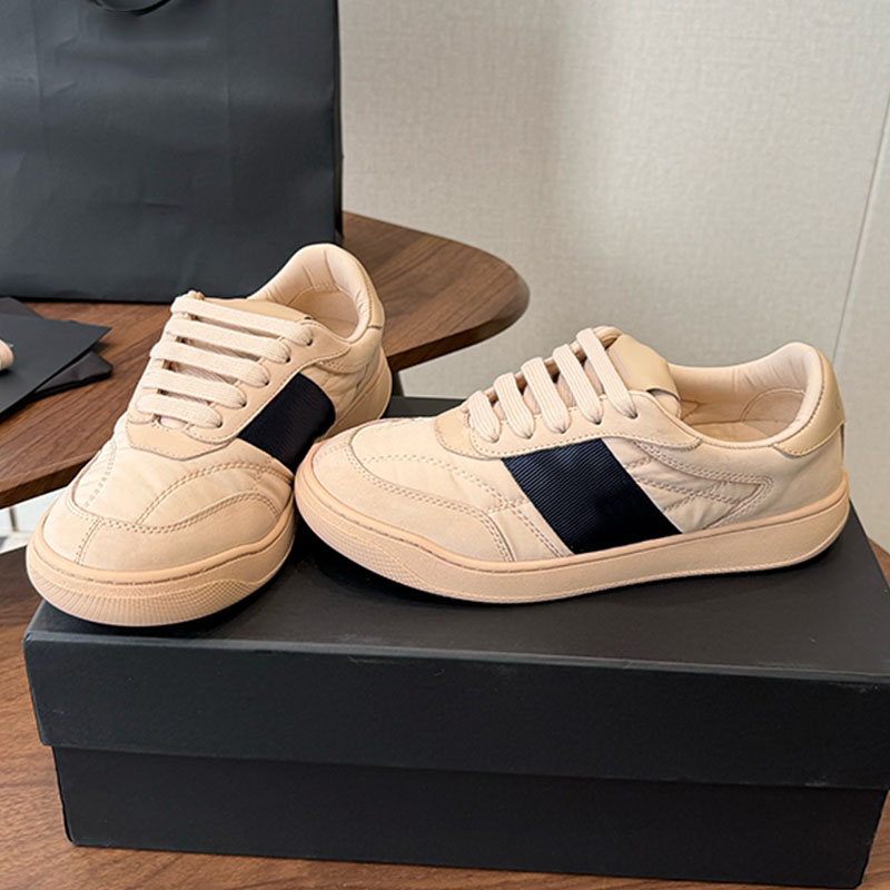 Womens Light pink padded nylon Screener sneaker Comfortable cushioned insole casual chic style sneakers Lightweight Rubber sole Wornout effect Casua