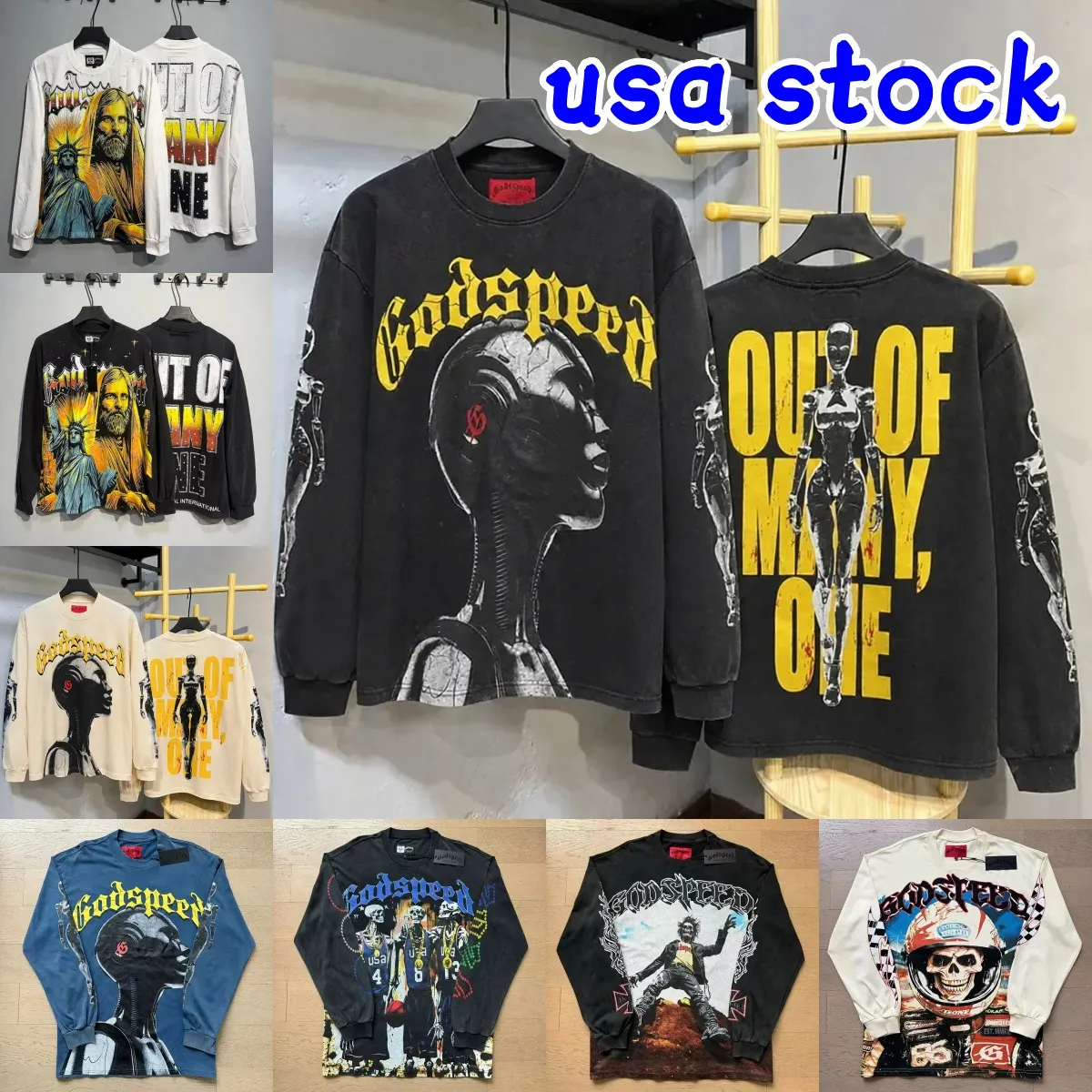 High Street Vintage Character Print Zip Up Hoodie Loose Oversized Washed Cotton Sweatshirt Y2K Streetwear Long Sleeve Outerwear For Men Women Ship F