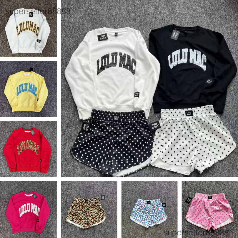 Hot Sale Women Hoodie Lulumac Designer Womens Sweatshirts Lulumac Shorts Set Women Pullover Autumn Winter Luxury Embroidery Letter Woman Cloths Swea