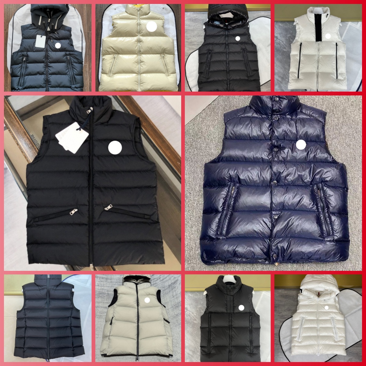 Multiple options Lightweight Mens Down Vest Stand Collar men gilet Chest NFC Badge men down vest Autumn Winter gilets mens puffer jacket size 1-5