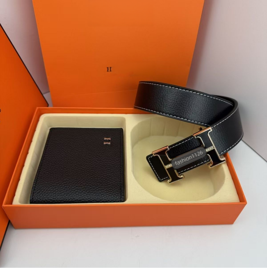 Designer belt High-end men's premium wallet gift set Business casual all-purpose belt Suitable for giving to a boyfriend or father HHHHH