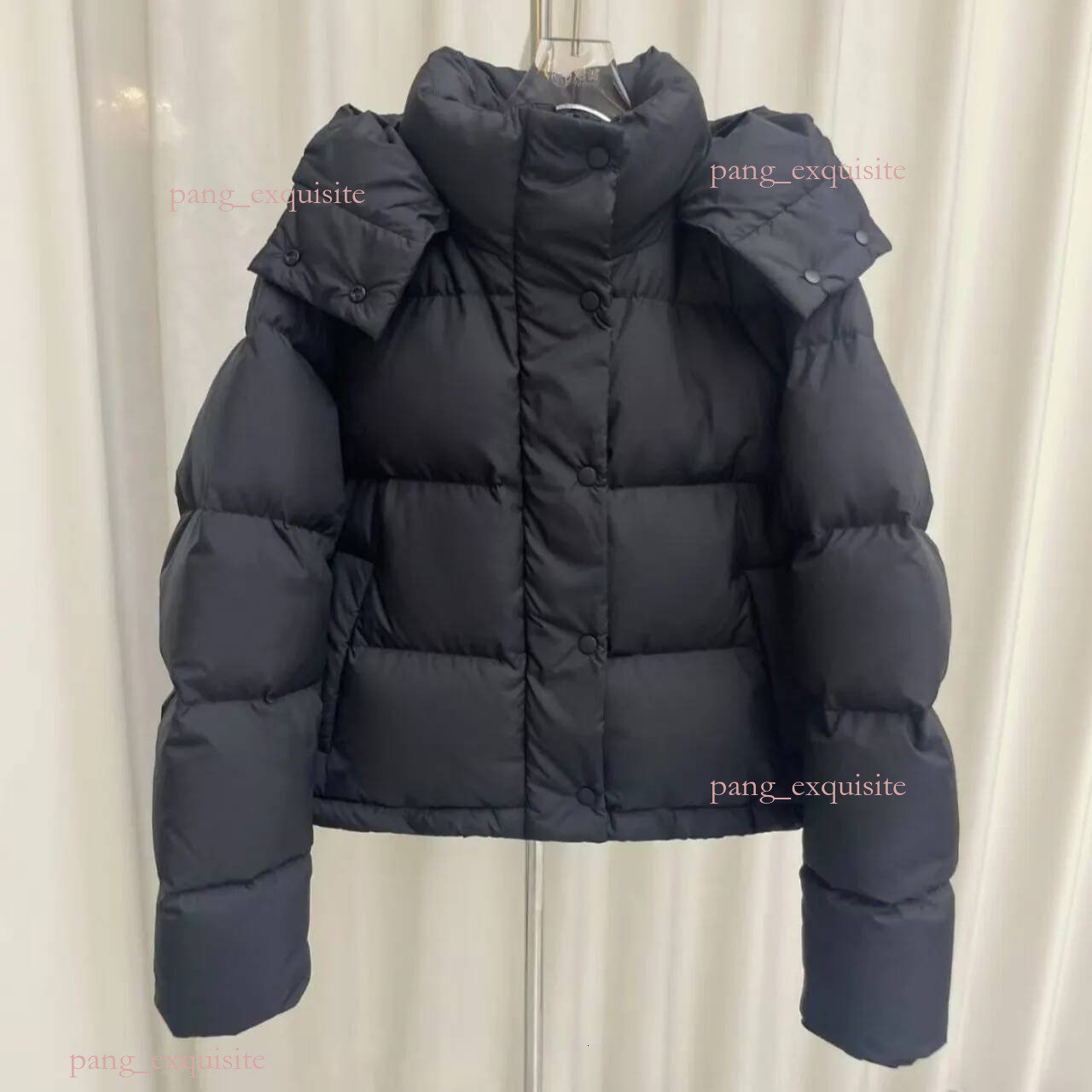 Men Wunder Puff Jacket Detachable Hood Goose Down Puffer Coat lemeon Short Stand Collar Winter Warm Outerwear Green Casual Down Jacket