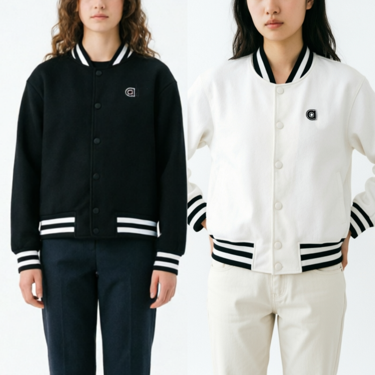 2831A Vestes d'automne pour femme - Veste de baseball chic - Haut moderne inspiré du baseball - Parfait pour l'automne - Vêtements de yoga pour l