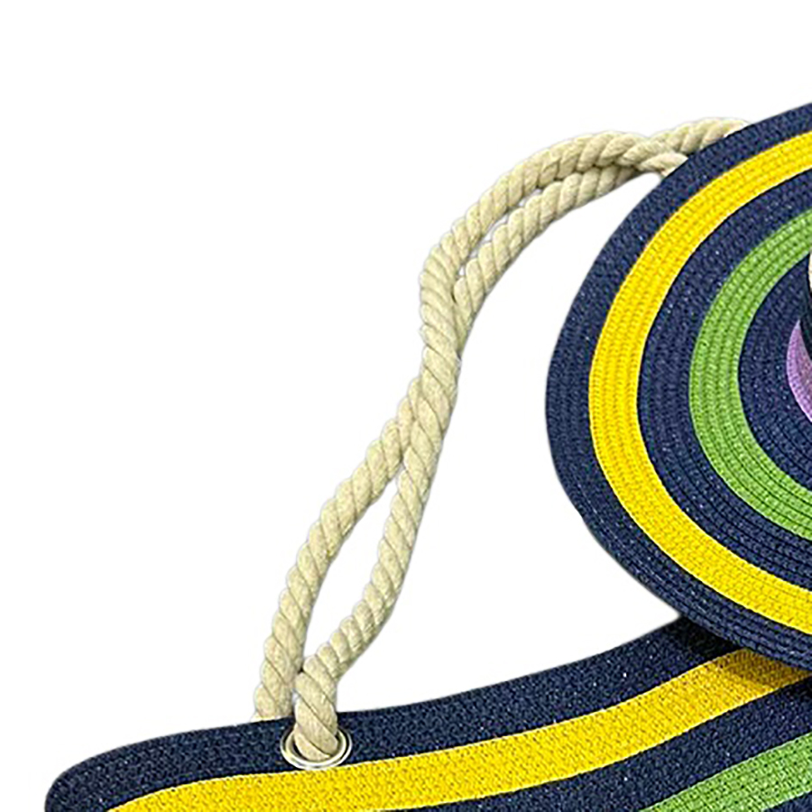 202603062New Designer Bag 2026, New Color Block Straw Woven Bag With Hat Set, Large-capacity Single-shoulder Bag, High-end Woven Bag, Beach Tote Bag