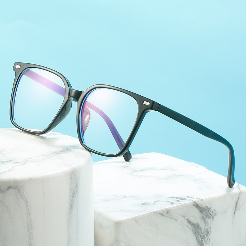 designer glasses TR Designer Anti Blue Light Glasses Flat Lens Square Frame for Men Women Trendy Eyewear TR new anti-blue light flat lens