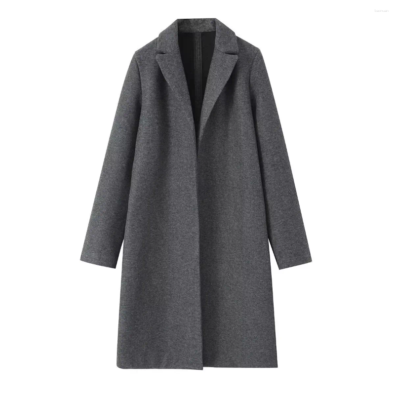 Women's Wool Wear 2026 European Style Fashion Casual Temperament Simple Cloth Coat 4e