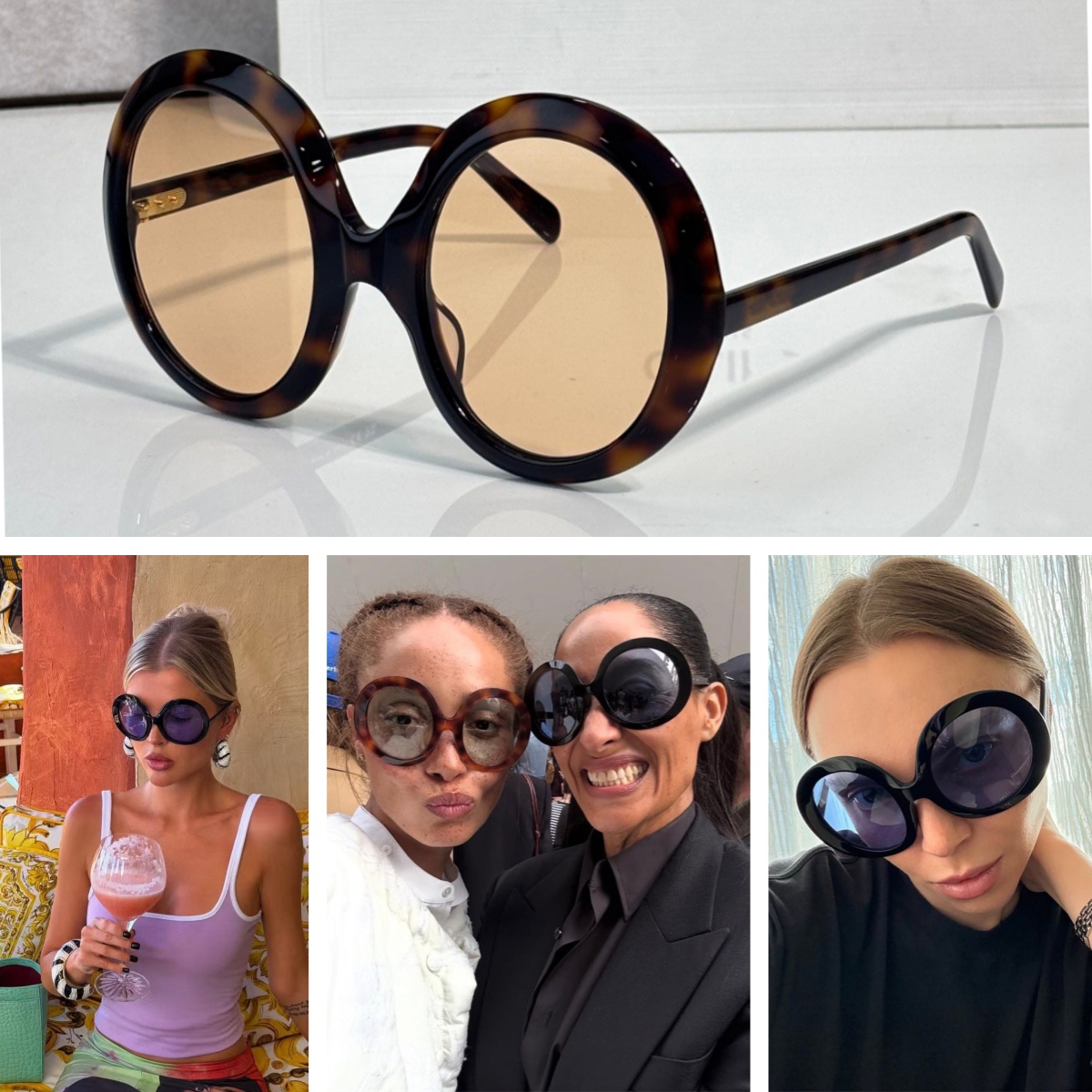 DISC SUNGLASSES Women Big Round Circle Sunglasses Oversized Round Sunglasses for Women Colorful Lens Fashion Shades For Holiday Outdoor Travel Beach