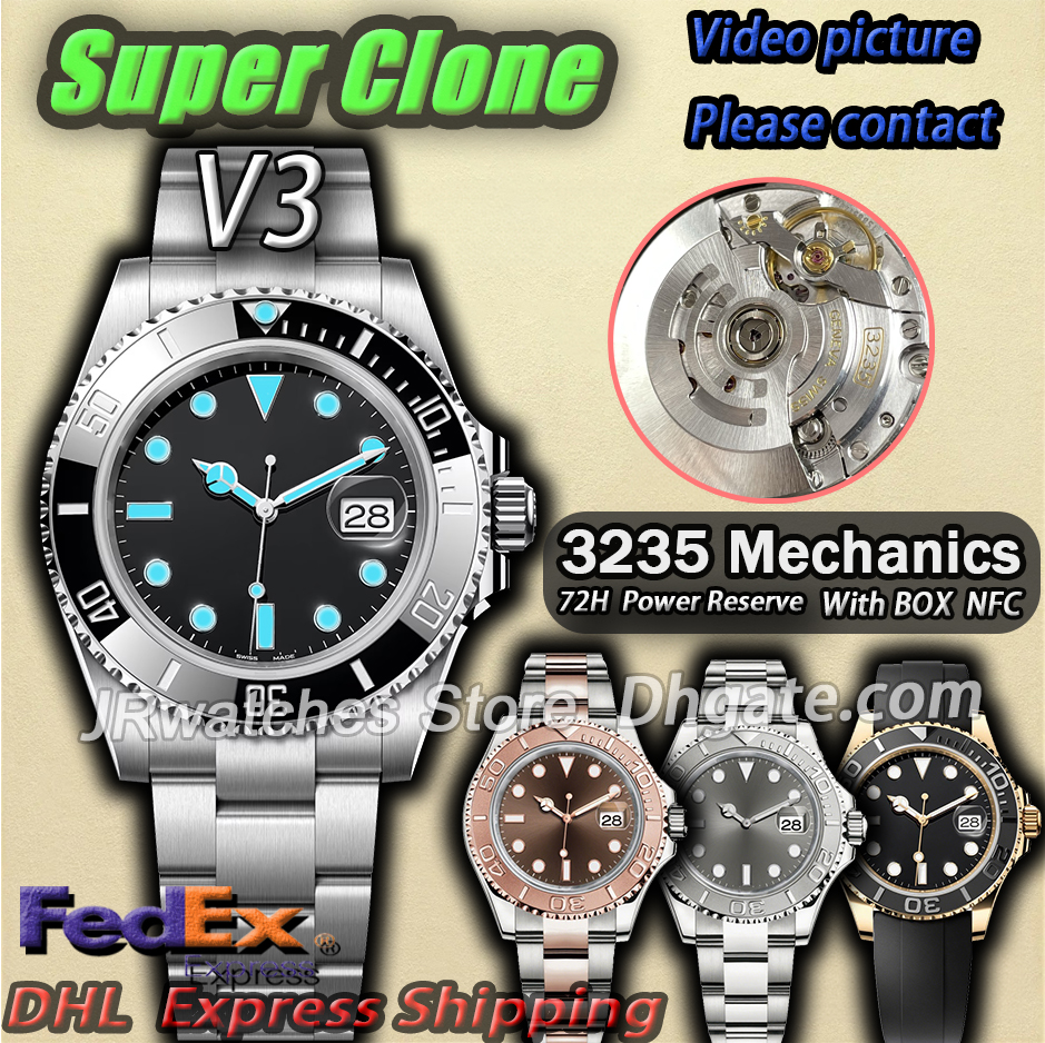 Luxury Men's Brand Yacht Date Designer Watch 3135 3235 3230 Automatic Mechanical 1 to 1 Super Quality Sapphire Glass 904L Stainless Steel 10
