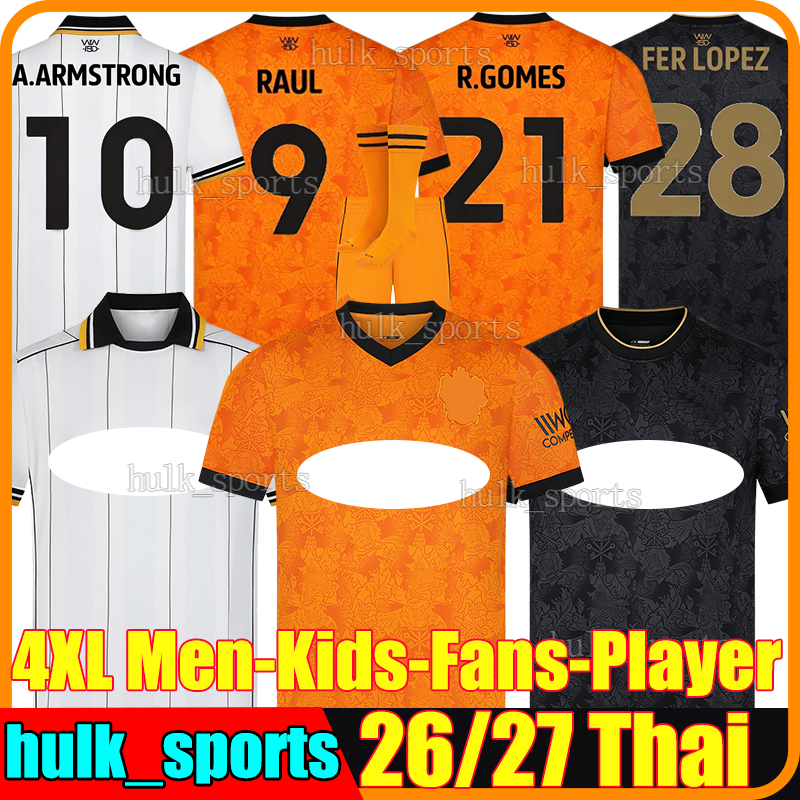 4XL 26/27 WolvErHaMpToNes WolvEs A.ARMSTRONG maillots de football R.GOMES RAUL FER LOPEZ MUNETSI ANDRE JAMES GONZALEZ FRASER SAID MANE hommes kit