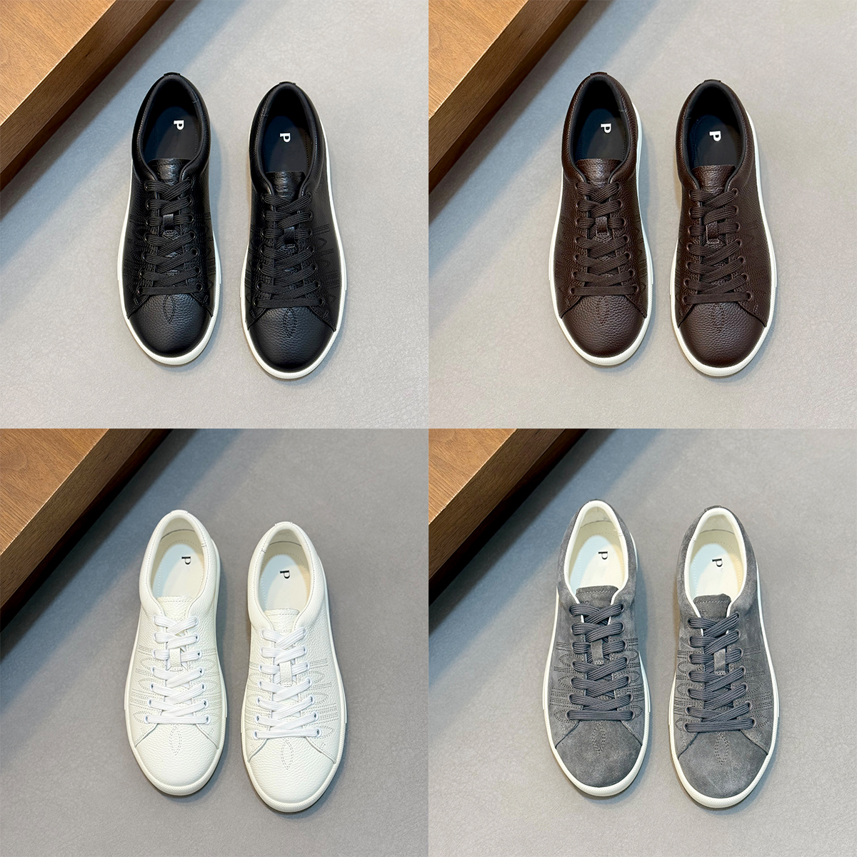 Brand men casual shoe golf Outdoor sneakers loafers Genuine Leather Suede Round Toe trainer luxurys moccasin Designer run low top tennis Walking Bus