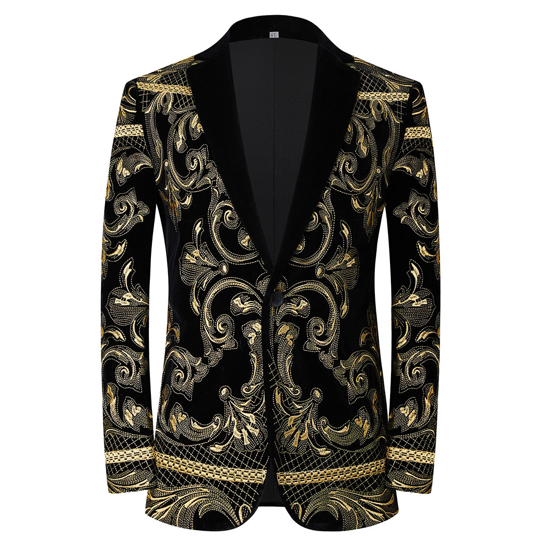 Luxury Men's Wedding Suit Jackets Black Velvet Embroidery Blazers Slim Fit Stylish Male Groom Banquet Singer Host Stage Tuxedo