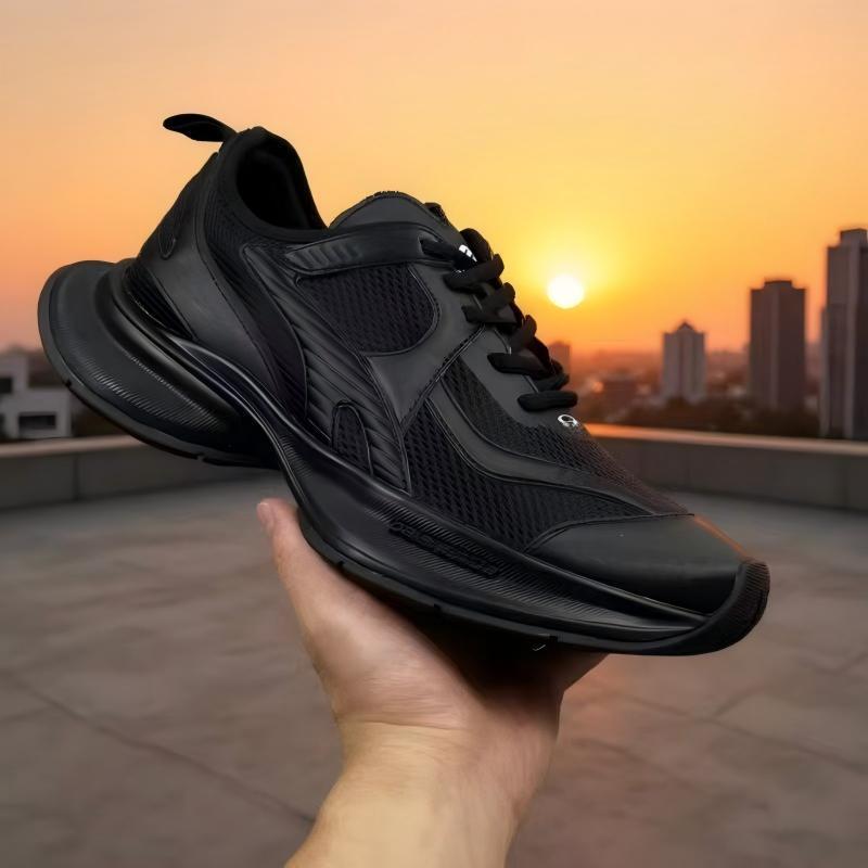 Designer Unisex Mesh Panel Chunky Sport Shoes Lace up Thick Bottom Casual Walking Running Footwear