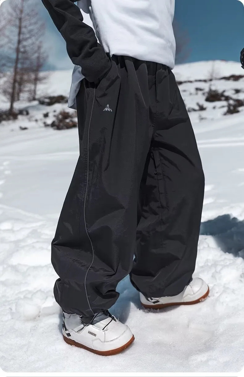Ski Pants Men's Women's Single Board Waterproof Loose Fit Wear Resistant Professional Double Board Ski Pants 260831