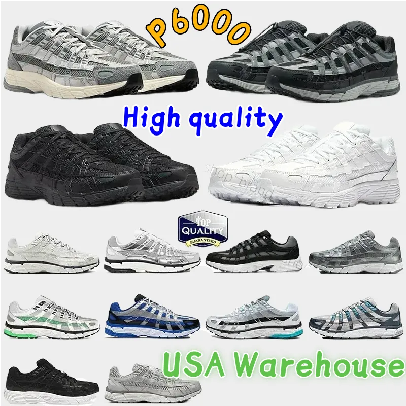 Designer Shoes P6000 Retro Y2K Running Shoes Men Women Mesh Patchwork Thick Sole Casual Outdoor Sports Trainers Fashion Streetwear Sneakers