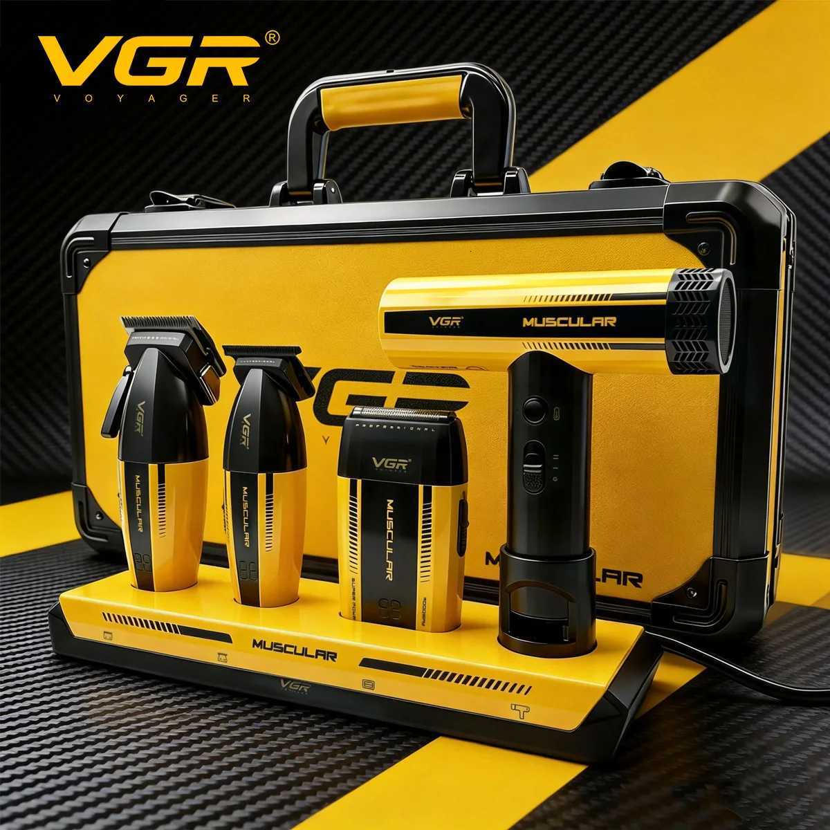 VGR V-285 S4 Hair Clippers Cordless Clippers Barber Beard Trimmer Electric Shaver Leafless Hair Dryer Portable Trimmer for Men Q260903