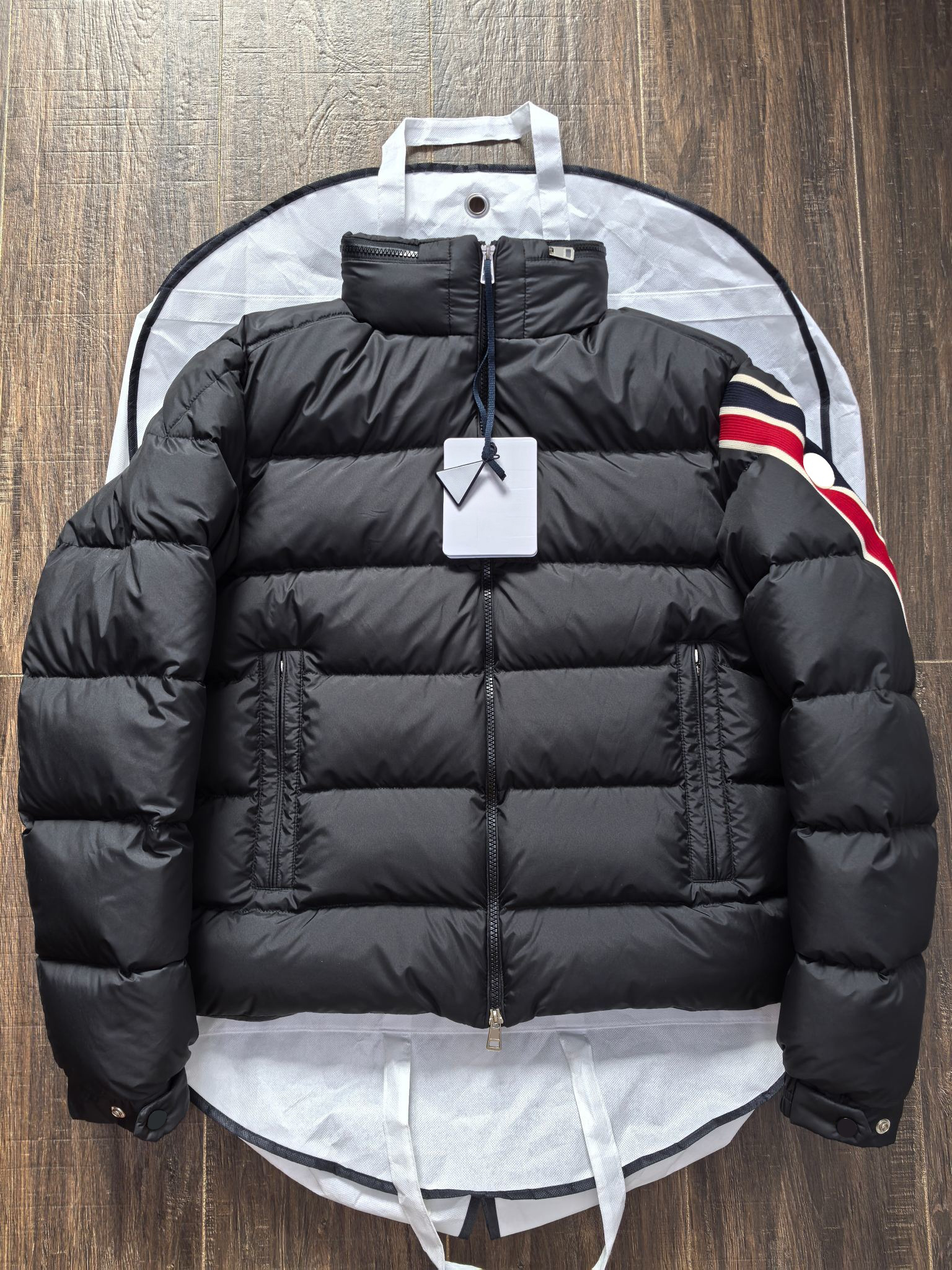 3 couleurs Veste matelassée homme bandes colorées sur manches mode col montant manteau chaud hiver taille asiatique 1-5