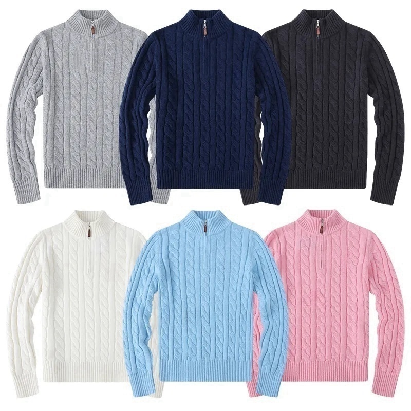polo sweater mens quarter zip designer knit sweaters mens over uomo half zipper luxury casual small horser jumper autumn wool women hoodie chanda