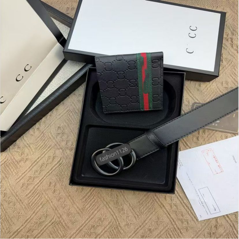 Designer belt Classic style High-end men's premium wallet gift set Business casual all-purpose belt Suitable for giving to a boyfriend or fathe
