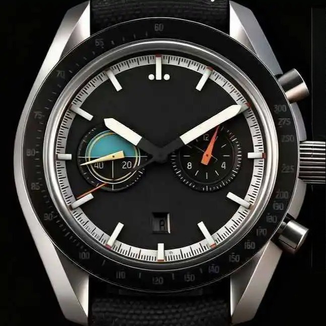 43MM Men's Mechanical Sports Watch 904L Stainless Steel Full Featured World Time Iced Out Watch e96