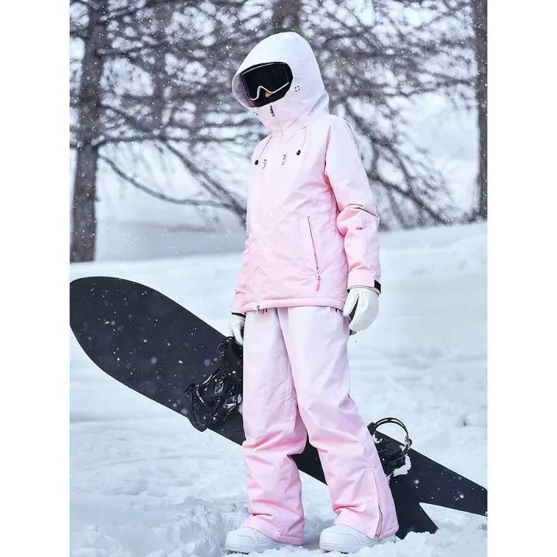 Waterproof Unisex Set Ski Suit Windproof Insulated Jacket Bib Pants for Snowboard Ski N260903