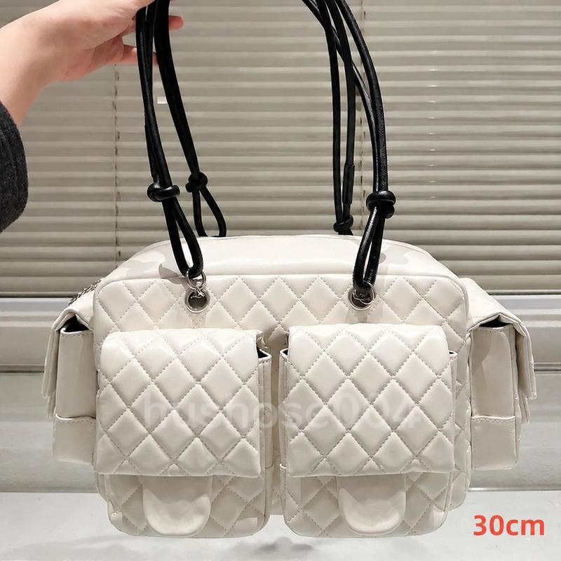 Designer Shoulder Bags A Vintage Women Motorcycle Bag denim Mini Flap Coin Zipper Large Capacity cambons Crossbody Leather Luxury Handbag Travel cm