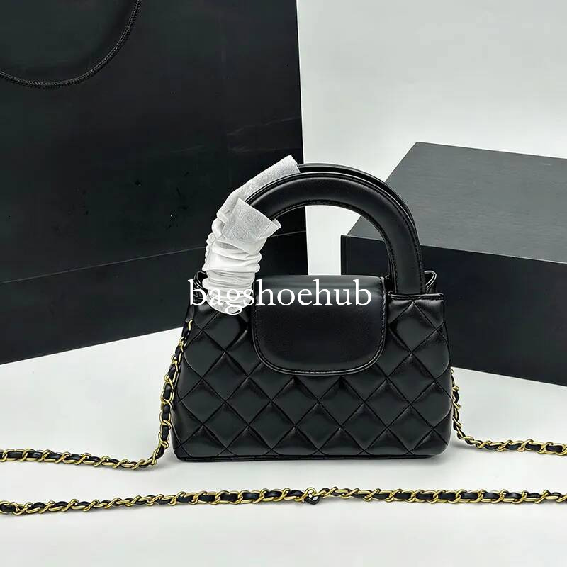 10a Evening Designer Top Metallic Quilted Handle cc Bags Mini High end Womens Shoulder Silver Crossbody leather Fashionable Quilted Small Square Bag