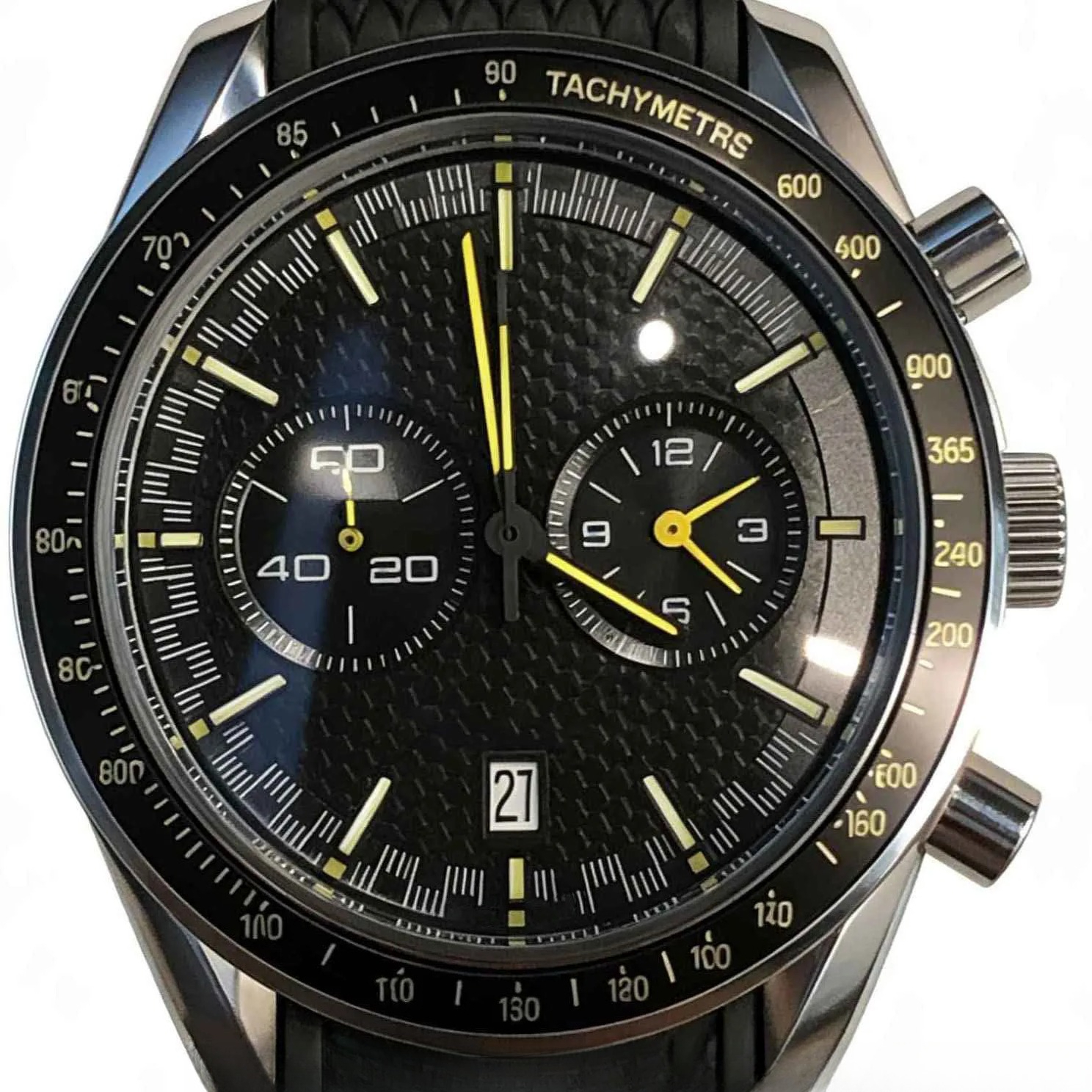 43MM Men's Mechanical Sports Watch 904L Stainless Steel Full Featured World Time Iced Out Watch de0