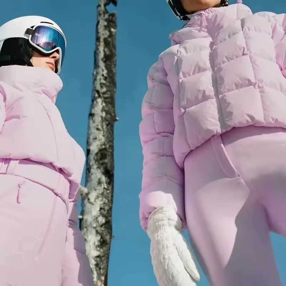 One Wear Luxury Piece Ski Jumpsuits Waterproof Windproof Overall Women Snow Suit Without Belt Insulated Women Ski Jumpsuits N260903