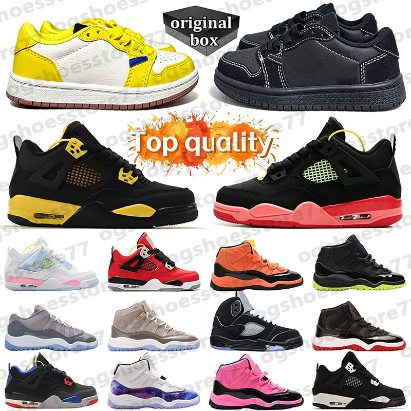 hot toddler designer Kids Shoes 1s 4s 5s 11s Kid Wolf Grey Black Red Kid Sneakers Trainers University Blue Black Cat Baby Shoes Girls Running Runner