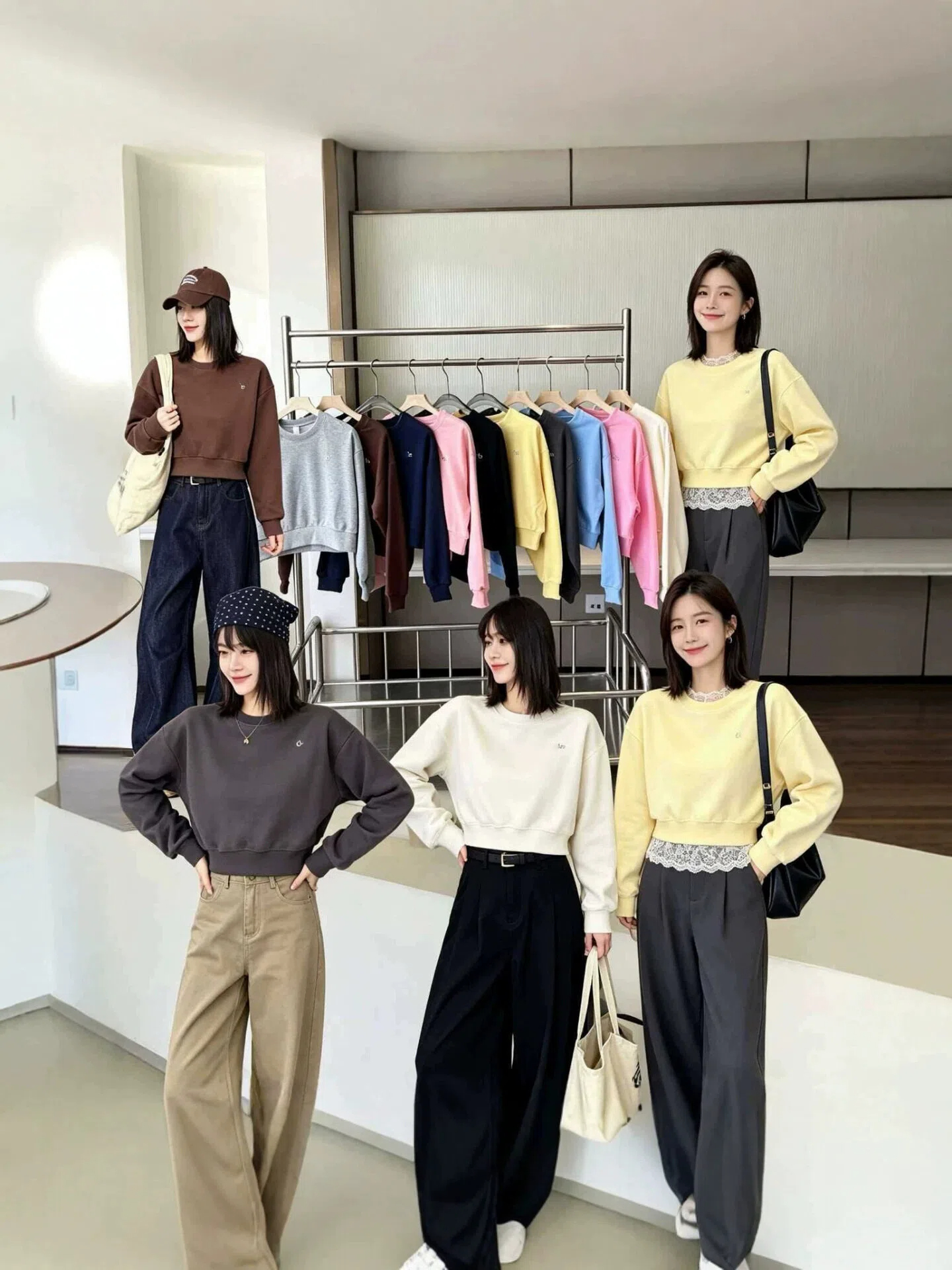 Sweat-shirt de Sport ample à manches longues pour femmes, col ras du cou, décontracté, athlétique, coupe cintrée, pull à col rond