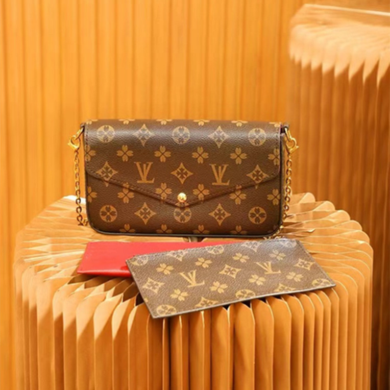 WALLET Bags 3/p Set Top Luxury Designer Shoulder Women Classic Flower Pochette Felicie Bag Leather Clutch Tote Messenger bags L10