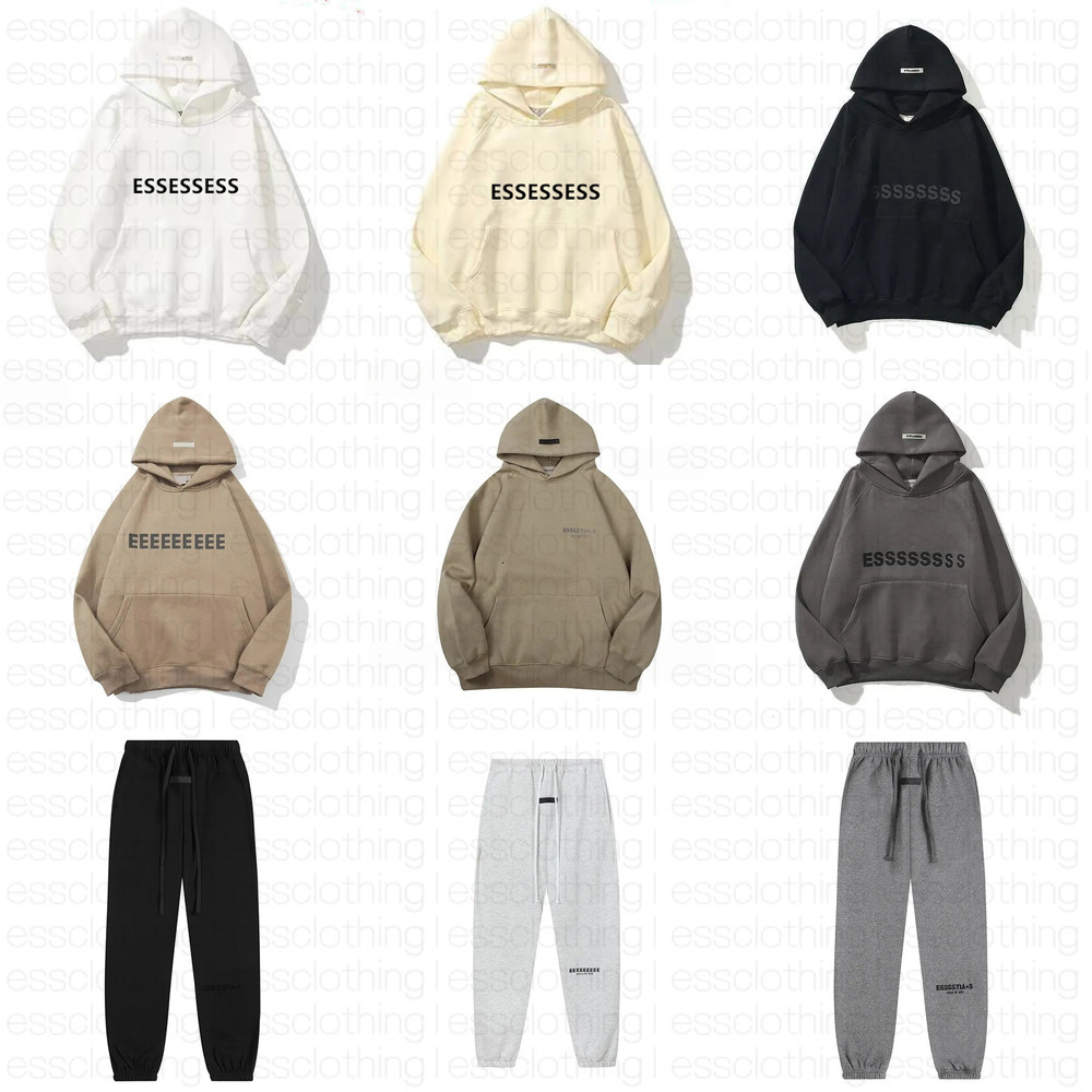 mens tracksuit Designer essentials Hoodie man essential Hoodies Sweaters Sweatshirt Mens Breathable Black Letter Printed Long Sleeve Loose Graphic C