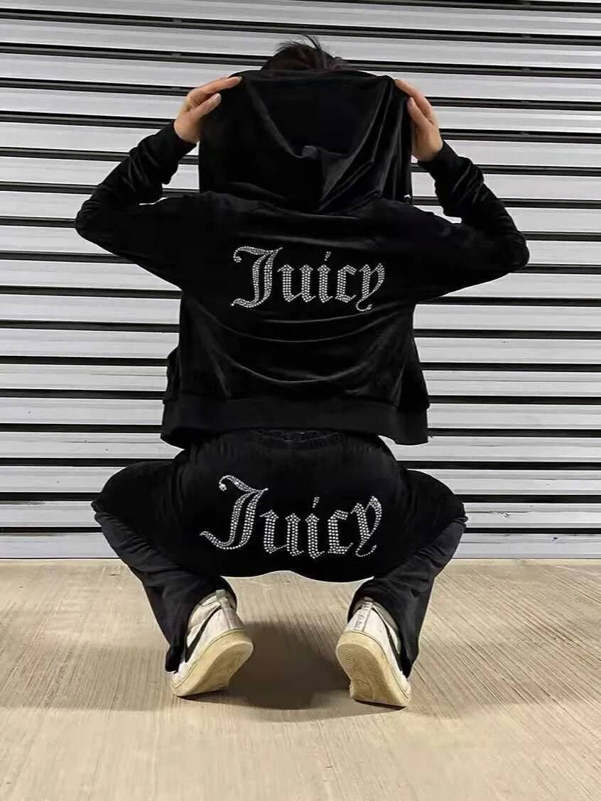 Juice Couture Tracksuit Designer Sweatsuits Contemporary Style Regular Fit Fashion Comfortable Casual Sports Wear Jogging Velour Womens Juicer Two P