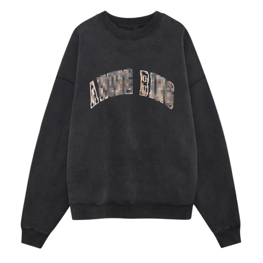 Popular Designer Hip Hop Womens Hoodie Crew Neck Hoodies Washed Trendy Thick Fleece Sweatshirts Pullover Cotton Embroidery AB Loose Streetwear Ladie