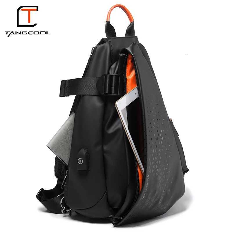 2026 New Waterproof Sling Bag With USB Charging Port Large Capacity Crossbody Chest Bag For Men Casual Daily Shoulder Backpack Q260903