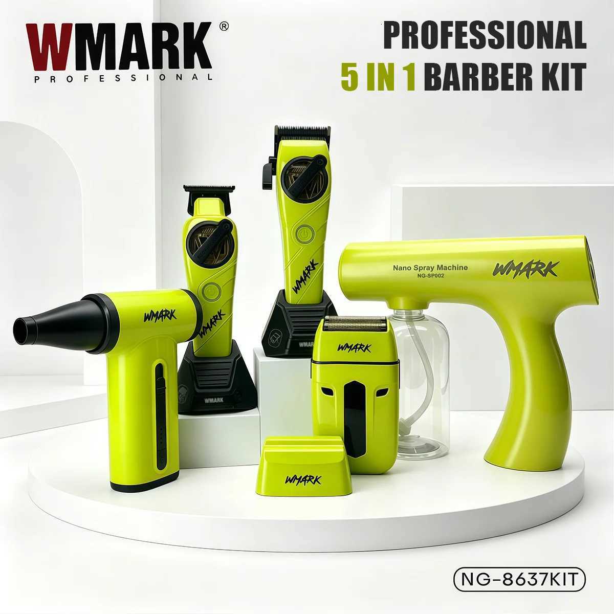 WMARK Hair Trimmers 5 in 1 Barber KIT Professional Shaver Hair Dryer and Spray Bottle Gift Box Trimmer NG-8637 NG-8613 NG-TB001 Q260903