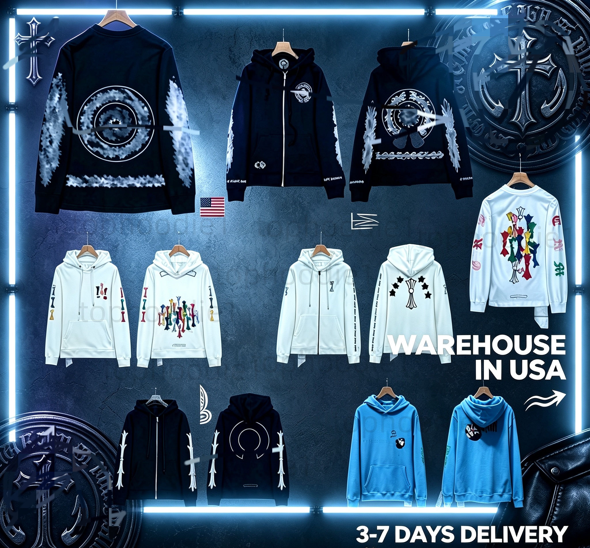 28A Unisex Chrome Designer Pullover Hoodies, Retro Sanskrit Graphic Long Sleeve Sweatshirts, Hip Hop Streetwear Zip Up Cardigan Jackets, Soft Comfor