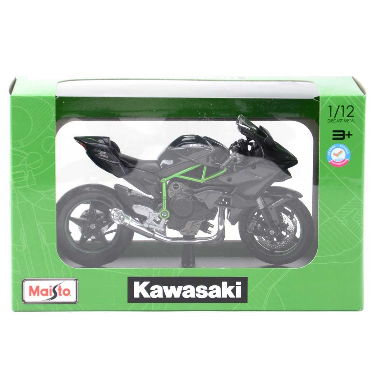 1 12 Kawasaki Ninja H2 R With Stand Die Cast Vehicles Collectible Hobbies Motorcycle Model Toys C260904