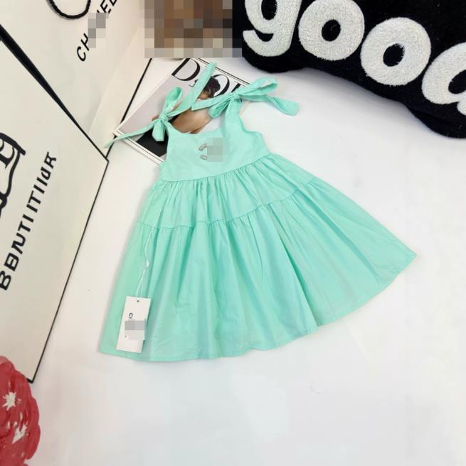 Summer Kids Designer Clothes Cute Two Piece Skirt Set Baby Girls Children Clothing Dresses Sets Short Sleeve Pullover T-shirt Pleated Cake Dress P80