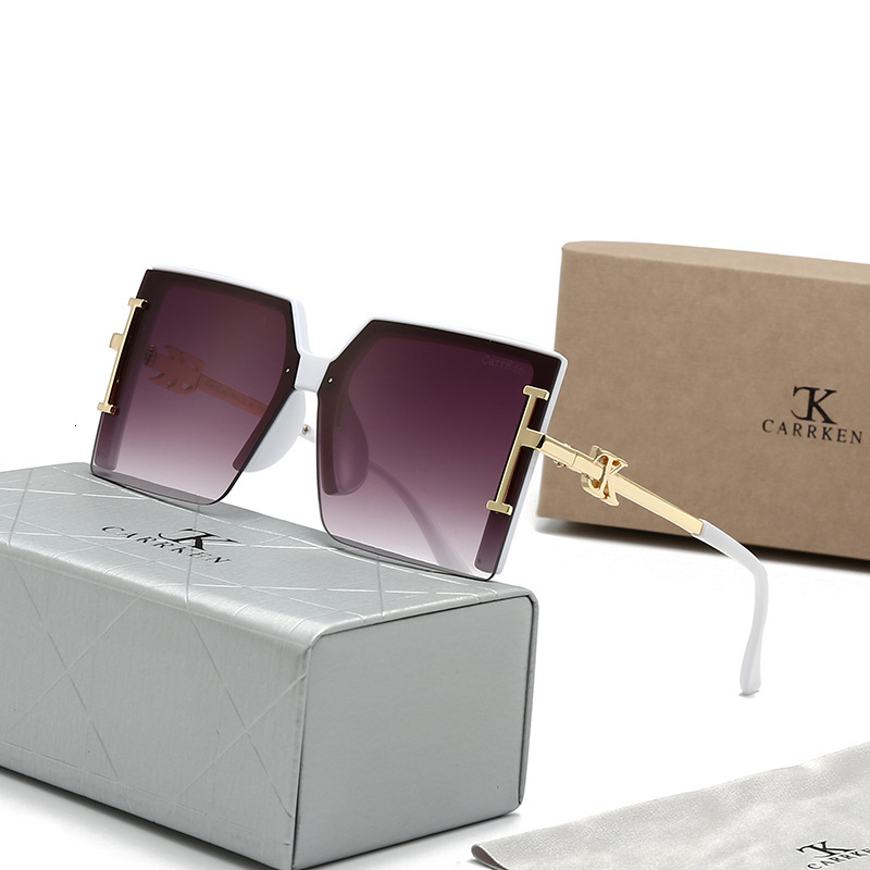 Luxury Brand Designer Fashionable Trendy Large-Frame Sunglasses, Popular Retro Avant-Garde Men And Women, Korean-Style Sunglasses For Drivers