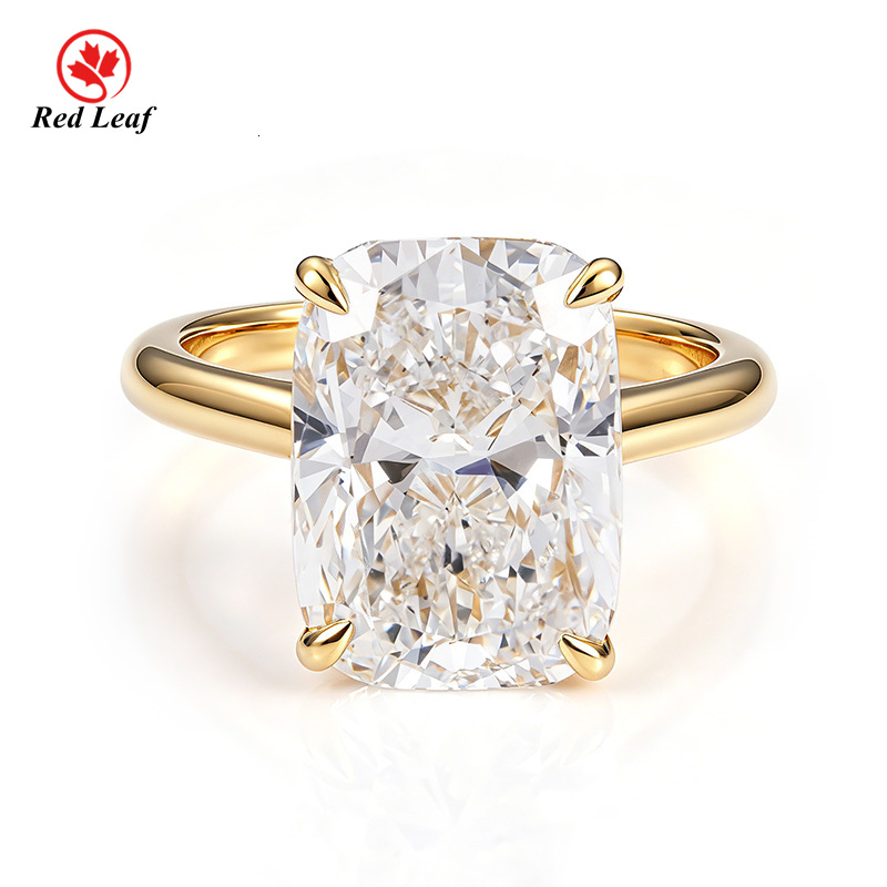 IGI Certified 3.0 Ct Lab Grown Diamond Engagement Ring- Elongated Cushion Cut 14K Solid Gold Hidden Halo Bridal Ring for Women