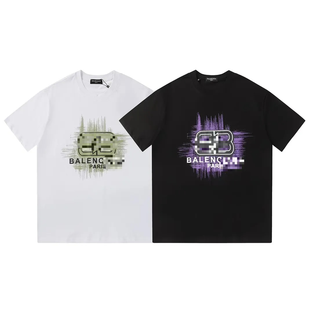 Designer de haute qualité pour hommes et femmes couche de lettre imprimée à manches courtes en vrac T-shirt décontracté 100% pur coton hommes et